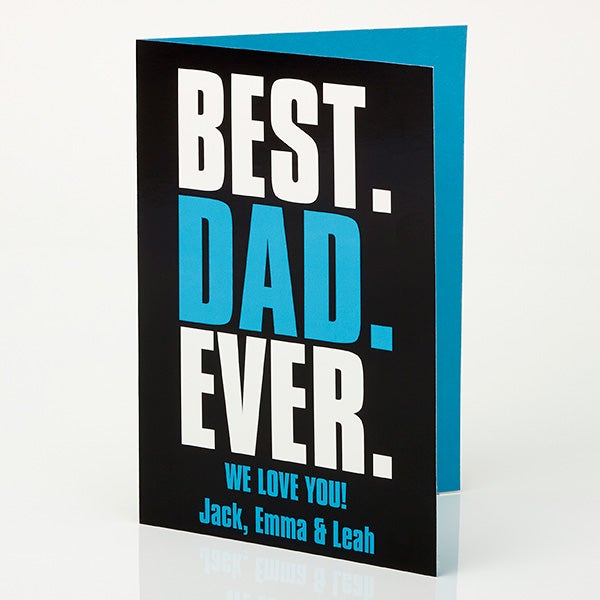 Personalized Father's Day Card - Best. Dad. Ever. - 15660
