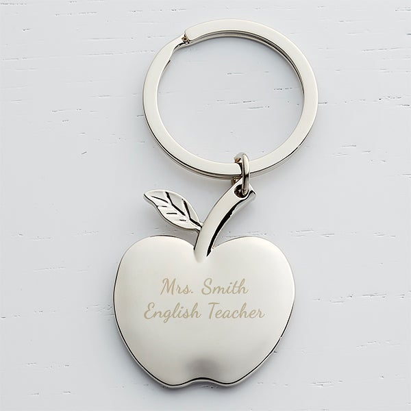 Personalized Apple Key Chain - Teacher - 15754
