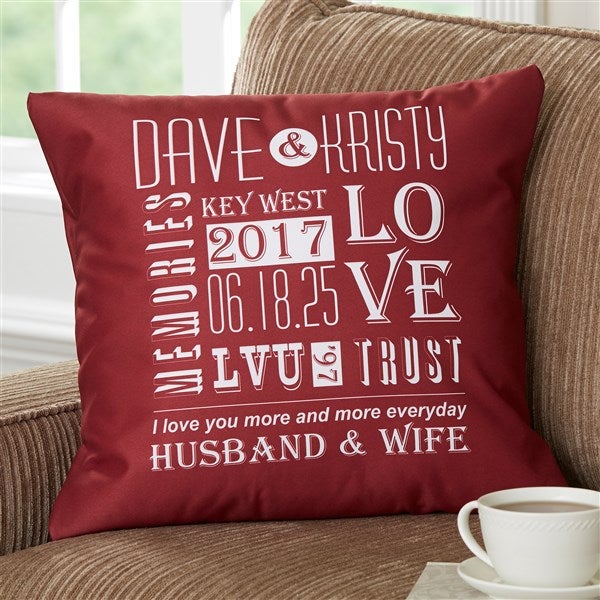 Romantic Personalized Throw Pillows - Our Life Together - 15829