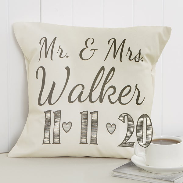 Personalized Wedding Throw Pillow 14 Wedding Gifts