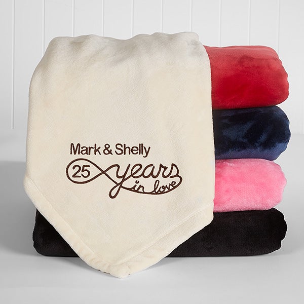 Personalized Anniversary Fleece Blanket - Years In Love - 15870
