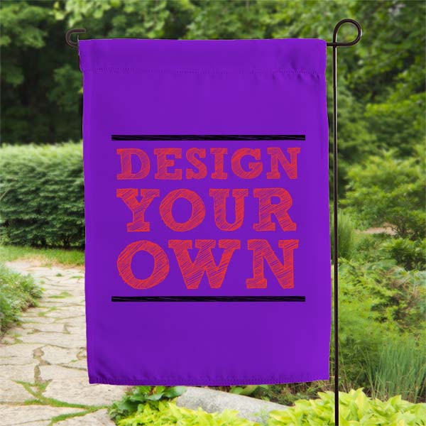 Design Your Own Garden Flag - Purple - Design Your Own