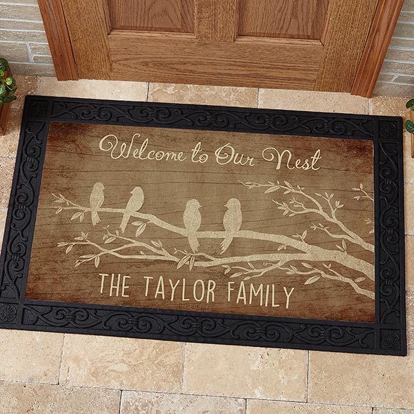 Personalized Doormat Welcome To Our Nest 20x35