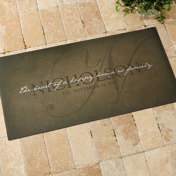 Personalized Family Doormats - Heart of Our Home - 15964