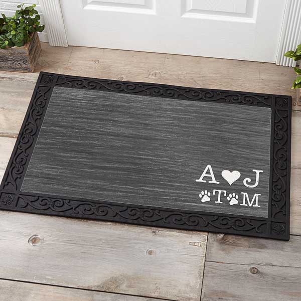 Personalized Doormat Family Initials 20x35