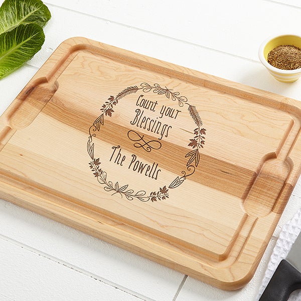 Welcome to our kitchen personalized engraved cutting board