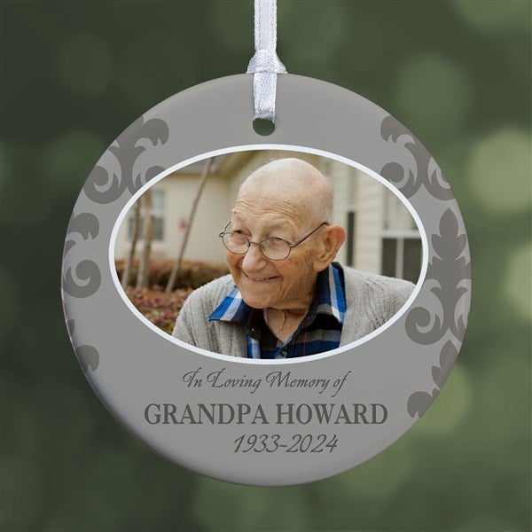 Personalized Photo Memorial Ornament For Him - In Loving Memory - 16333