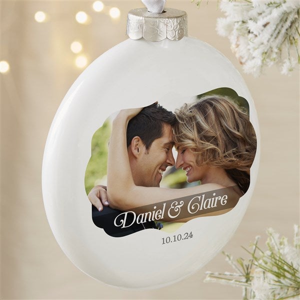 Personalized Wedding Day Photo Globe Christmas Ornament