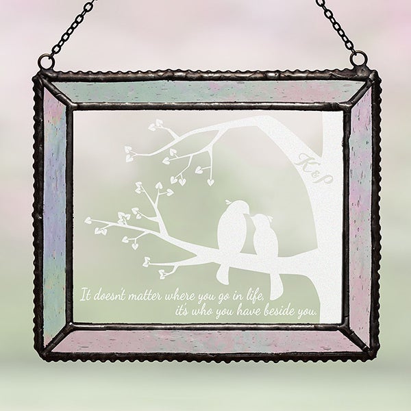 Custom Personalized Suncatcher - Love Birds - 16430