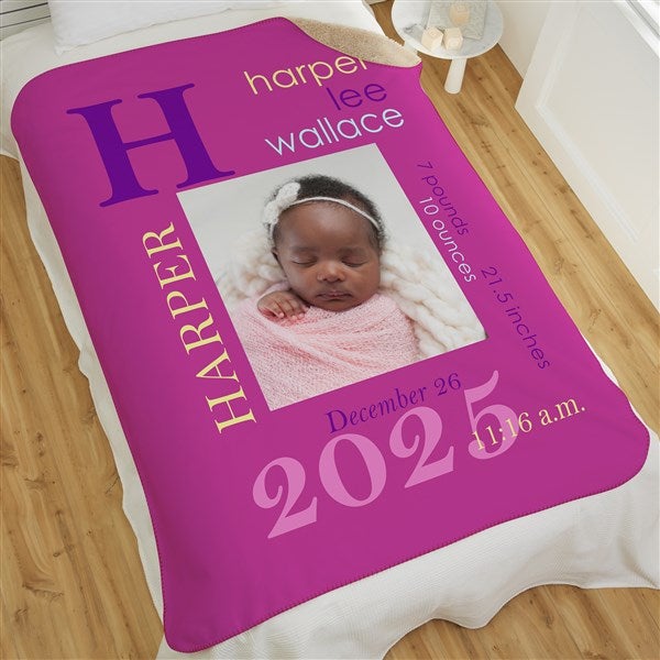 Personalized Photo Baby Blankets - All About Baby Girl - 16469