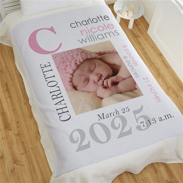 Personalized Photo Baby Blankets - All About Baby Girl - 16469