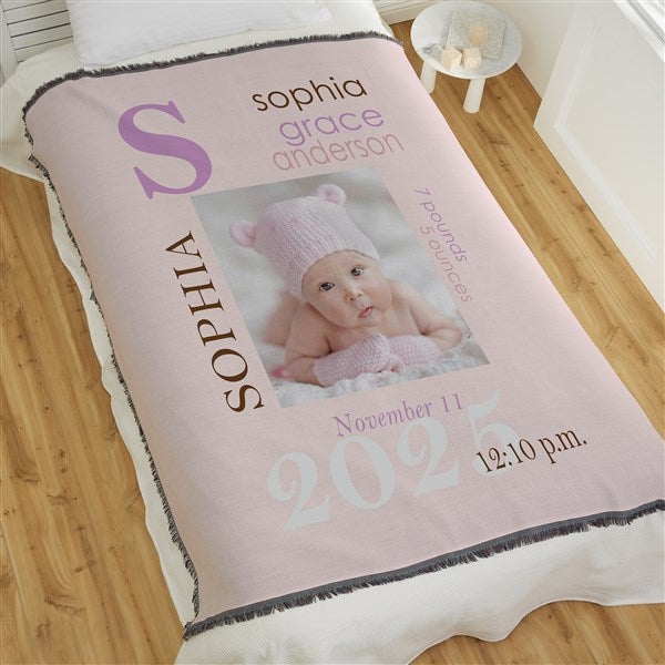 Personalized Photo Baby Blankets - All About Baby Girl - 16469