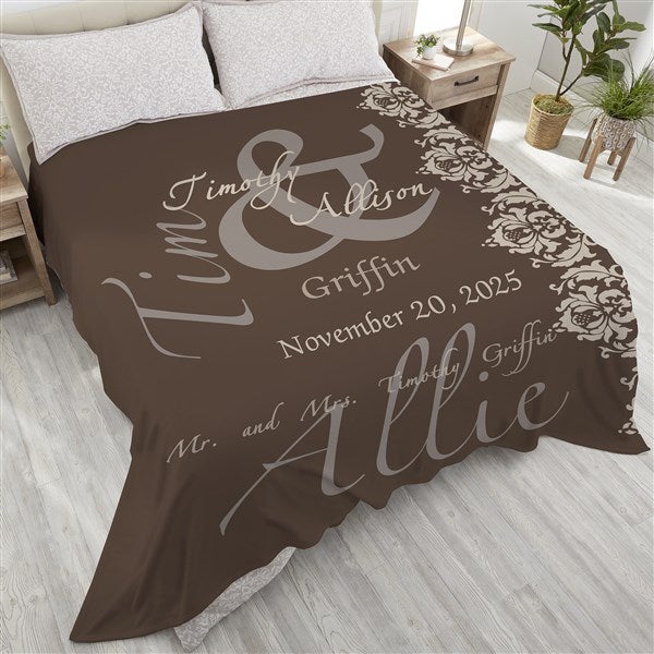 Personalized Wedding Blankets - The Wedding Couple - 16490