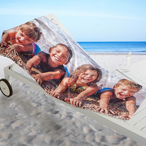Personalized Photo Beach Towel - Photo Collage