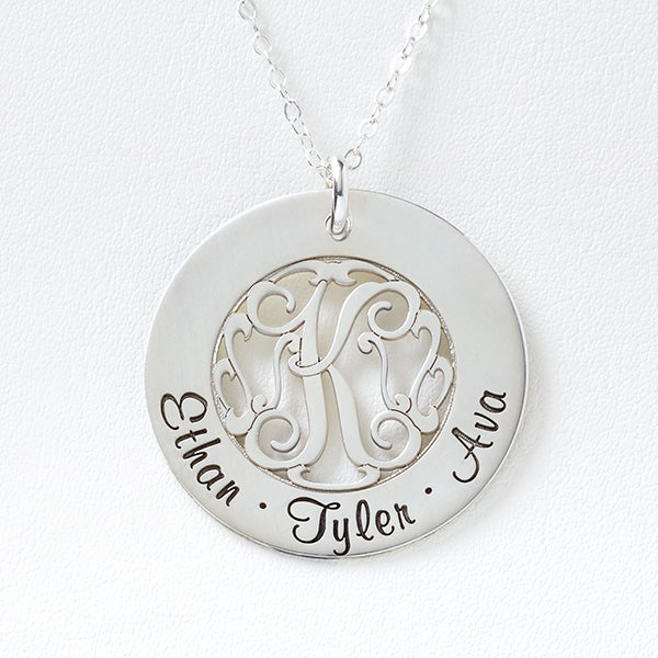 Monogram Necklaces and Pendants for Sale