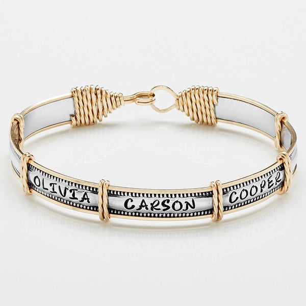 14K Gold Pets Name Initial Bracelets