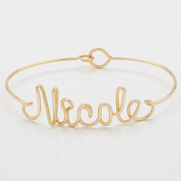 Personalized Wire Name Bracelet - 16545D