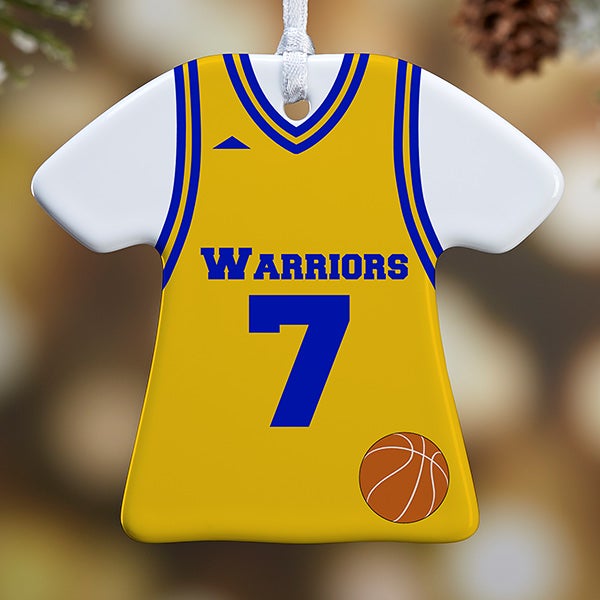 Personalized Basketball Jersey Christmas Ornaments - 16657