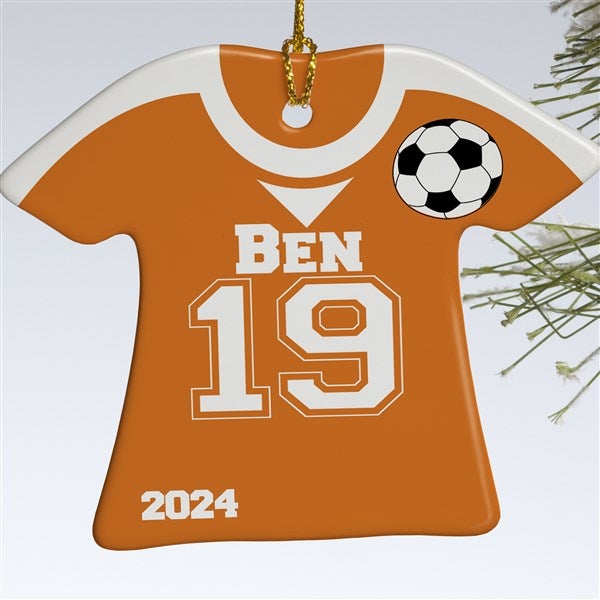 Personalized Soccer Jersey Christmas Ornaments - 16658
