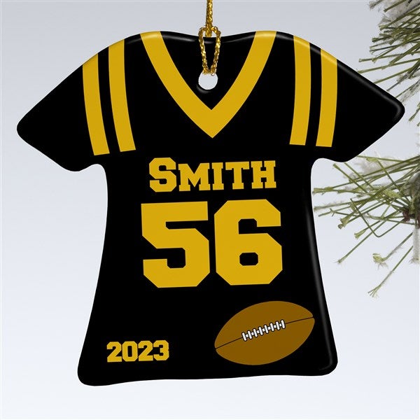 Personalized Sports Christmas Ornaments - Football Jersey