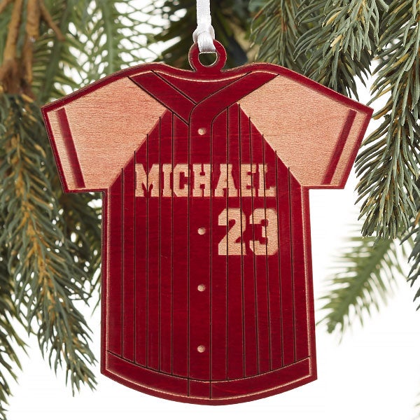 Personalized Basketball Jersey Christmas Ornaments