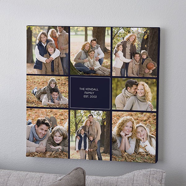 12x12 Photo Canvas Print Family Photo Montage Photo Gifts