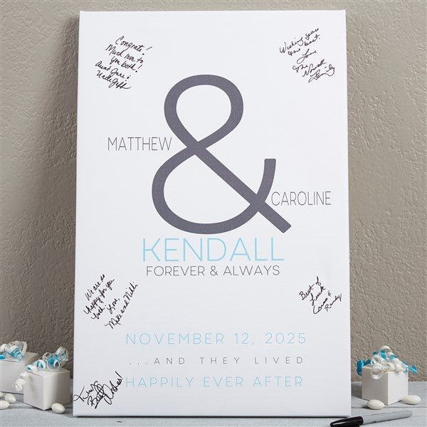 Custom Wedding Guest Book Canvas Print - 16731