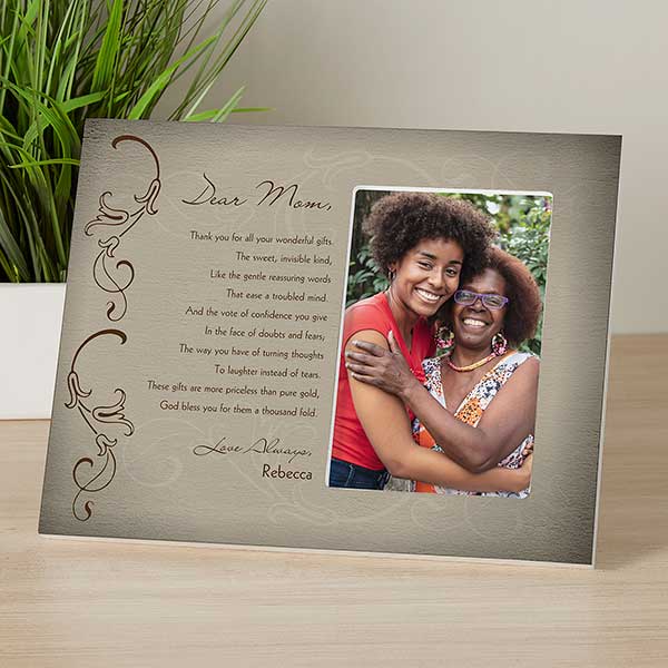 Christmas Gifts for Mom Grandma, Home Is Where Mom Is, Wooden Photo Holder  Gifts from Daughter Son, Mom Birthday Gifts Picture Frame, New Mom Gifts