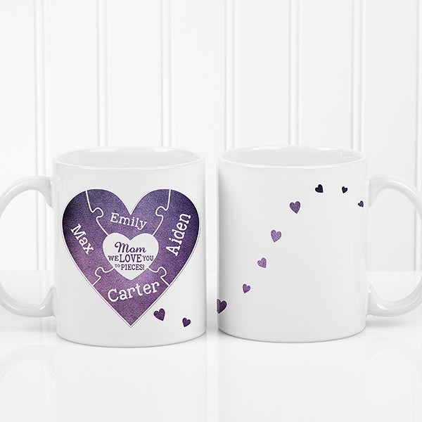 Personalized Puzzle Piece Coffee Mug - We Love You To Pieces - 16762