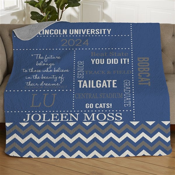 Personalized Graduation Blankets - School Memories