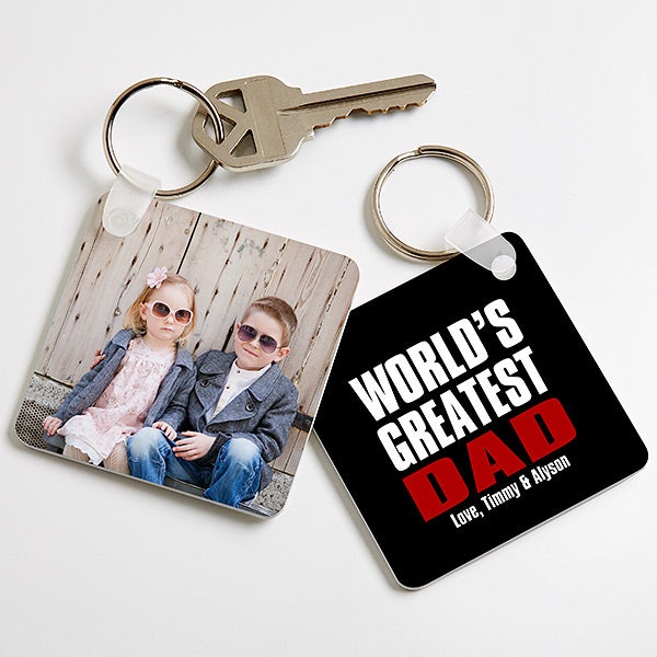 Personalized Photo Keychain - Best Dad Ever