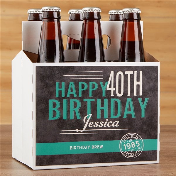 Personalized Birthday Beer Bottle Labels & Bottle Carrier - Vintage Age - 16872