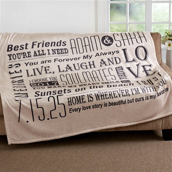 Personalized Romantic Couple Blanket - Our Life Together - 16882