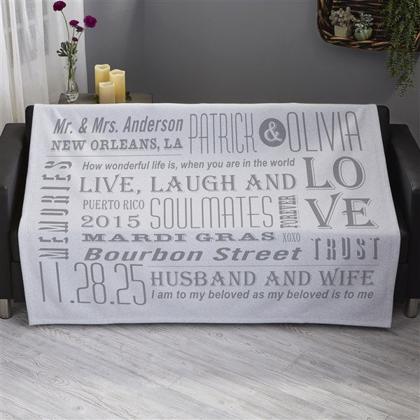 Personalized Romantic Couple Blanket - Our Life Together - 16882