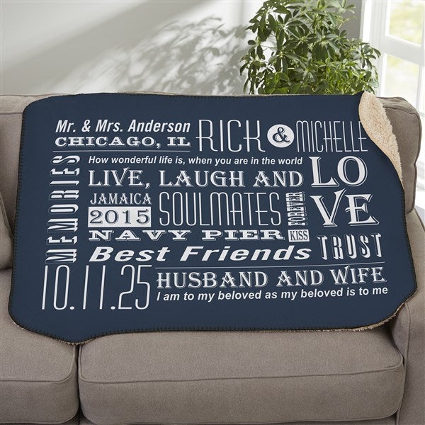 Personalized Romantic Couple Blanket - Our Life Together - 16882