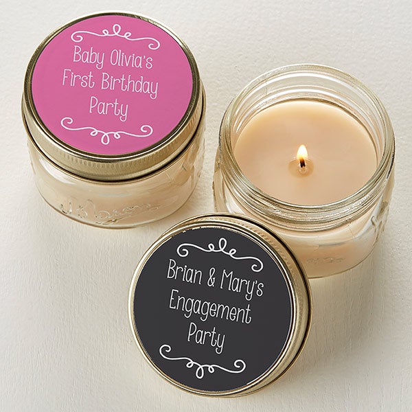 personalized candle favors