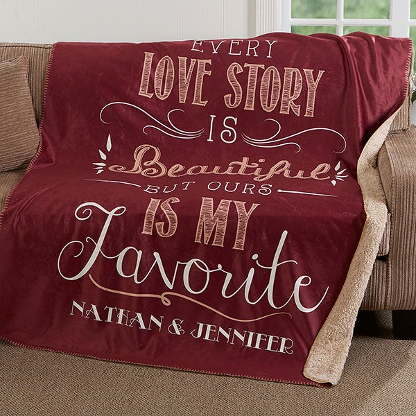 Love Story Personalized Couples Blankets - 16911