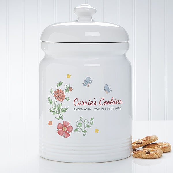 Personalized Glass Cookie Jar for Grandma, Airtight Cookie