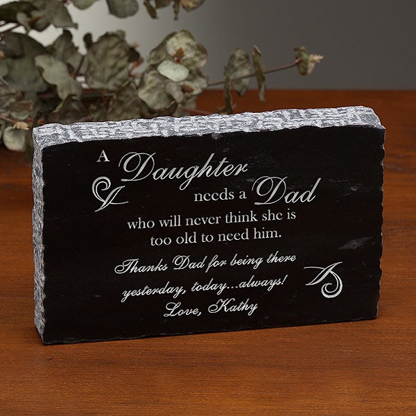 1702   Why I Need Dad Engraved Marble Keepsake   Daughter