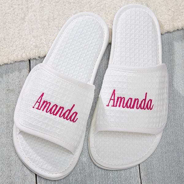 Monogrammed on sale spa slippers