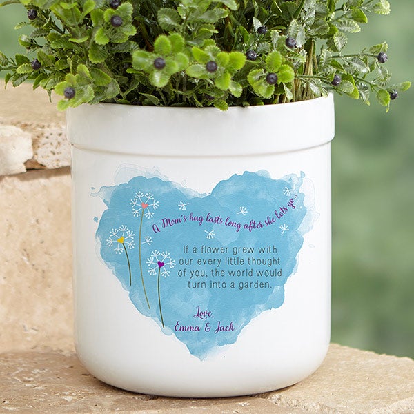 Personalized Outdoor Flower Pot - A Mom's Hug - 17066