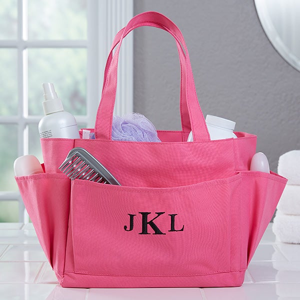 Pink Perfection Embroidered Shower Caddy - 17071