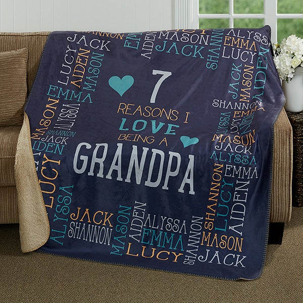 sherpa personalized blanket