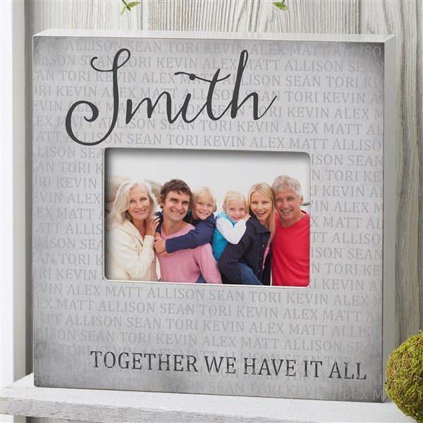 Together Forever Personalized Family 4x6 Box Frame - Horizontal