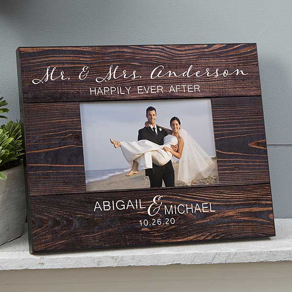 Personalized Wedding Picture Frame - Rustic Elegance