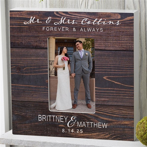 Personalized Wedding Picture Frame - Rustic Elegance - 17110