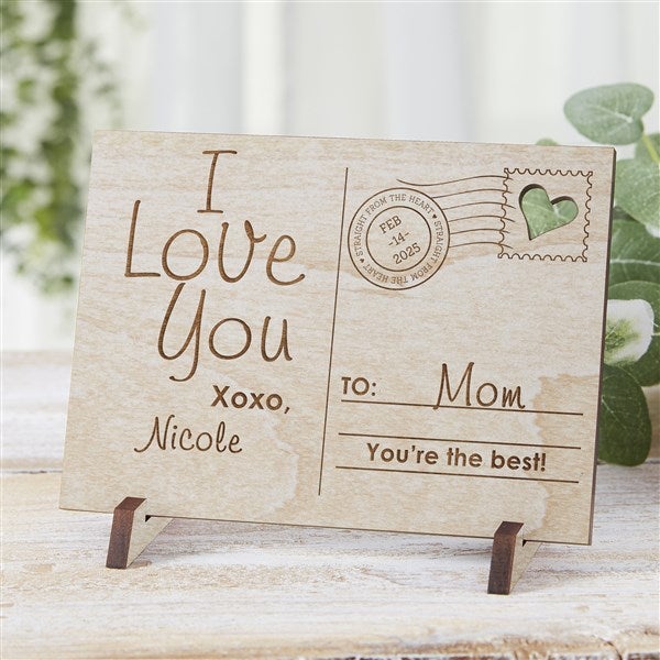 Personalized Wood Postcard - Sending Love To Mom - 17123