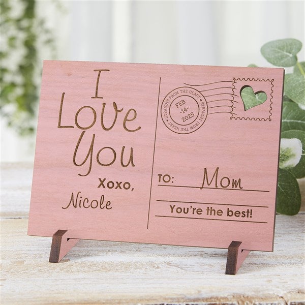 Personalized Wood Postcard - Sending Love To Mom - 17123