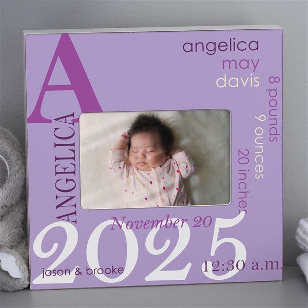 Personalized Baby Girl Picture Frame - All About Baby  - 17205