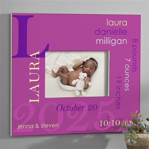 Personalized Baby Girl Picture Frame - All About Baby  - 17205